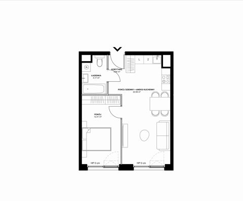 Plan 2 pok. 43m²