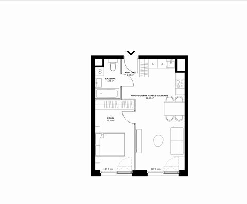 Plan 2 pok. 43m²