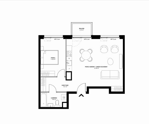 Plan 2 pok. 55m²