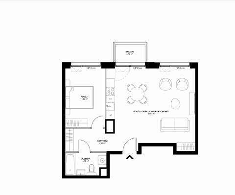 Plan 2 pok. 55m²