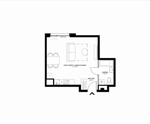 Plan 1 pok. 35m²