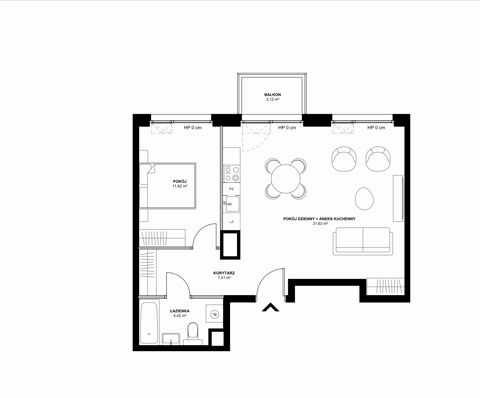 Plan 2 pok. 55m²