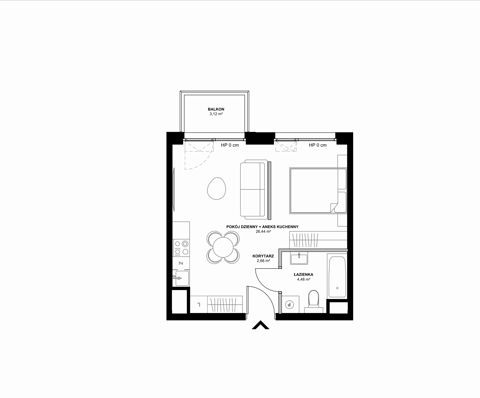 Plan 2 pok. 34m²