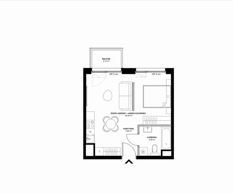 Plan 2 pok. 34m²