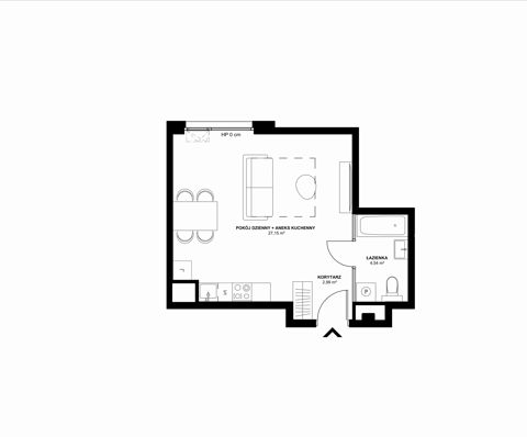 Plan 1 pok. 35m²