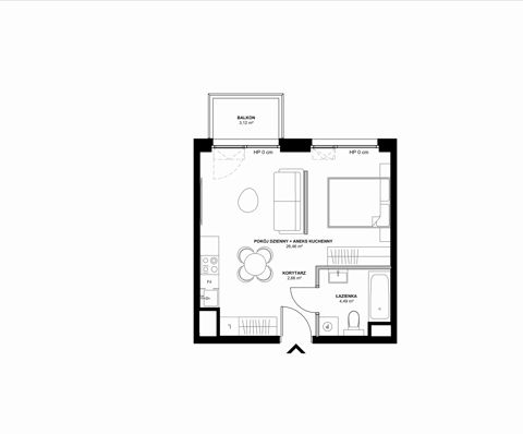 Plan 2 pok. 34m²