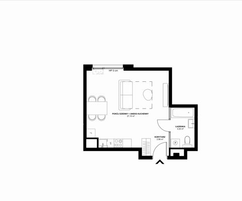 Plan 1 pok. 35m²