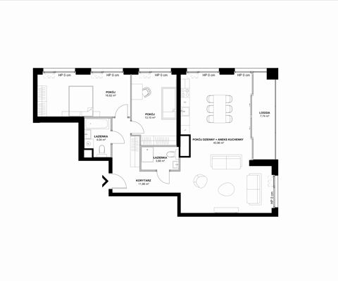 Plan 3 pok. 93m²