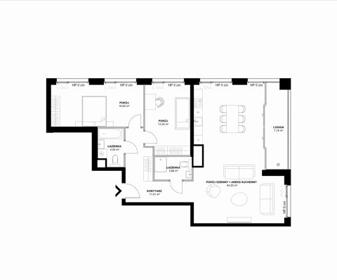 Plan 3 pok. 93m²