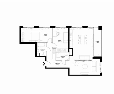 Plan 3 pok. 93m²