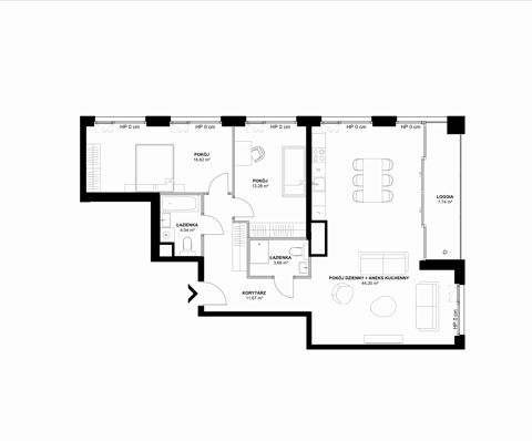 Plan 3 pok. 93m²