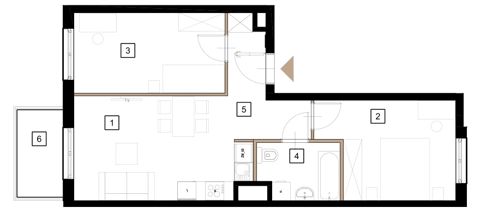 Plan 3 pok. 55m²