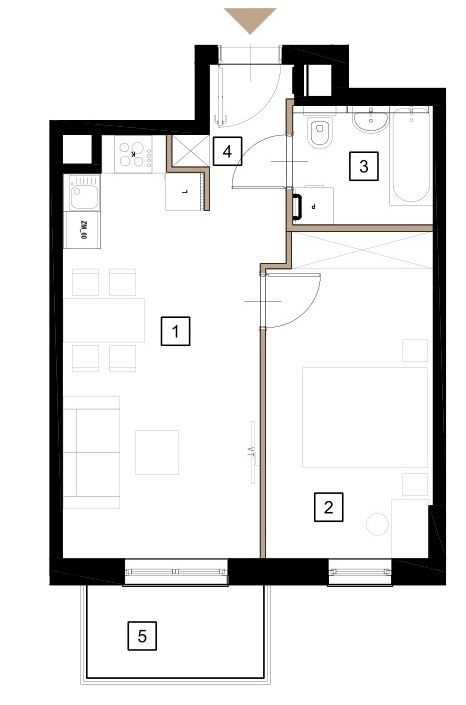 Plan 2 pok. 42m²