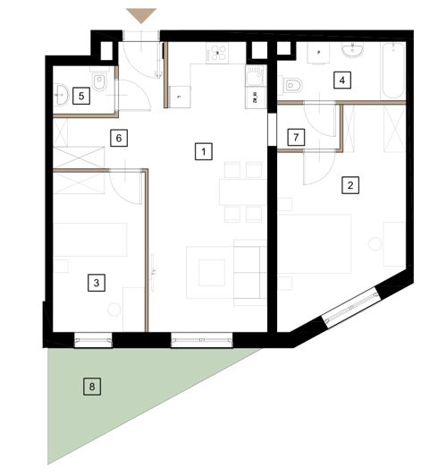 Plan 3 pok. 68m²
