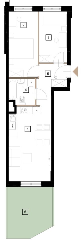 Plan 3 pok. 53m²