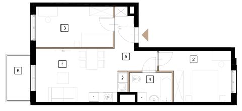 Plan 3 pok. 55m²