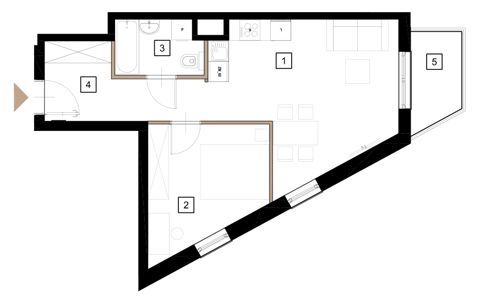 Plan 2 pok. 45m²