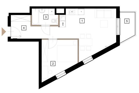 Plan 2 pok. 45m²