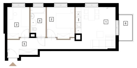 Plan 3 pok. 55m²