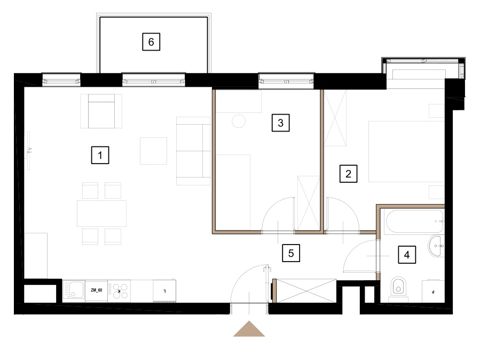 Plan 3 pok. 62m²