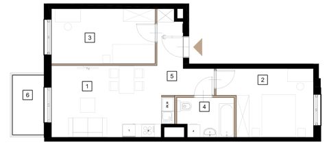 Plan 3 pok. 55m²