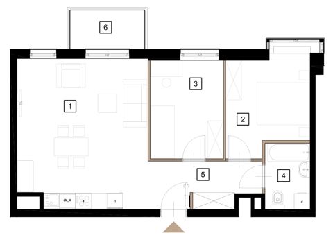 Plan 3 pok. 62m²