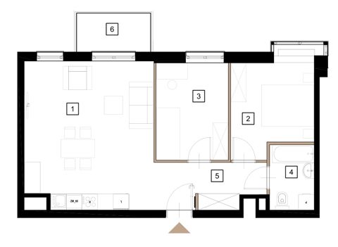 Plan 3 pok. 62m²