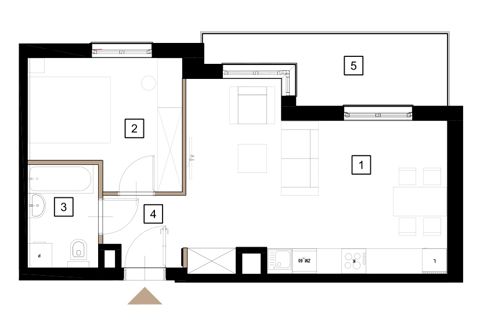 Plan 2 pok. 44m²
