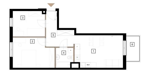 Plan 3 pok. 58m²