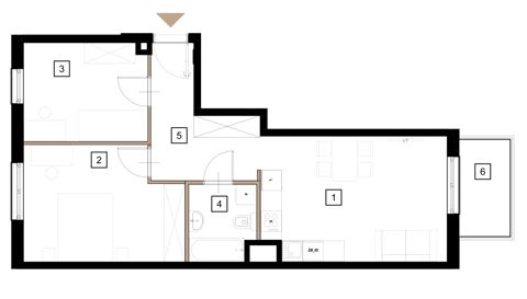 Plan 3 pok. 58m²
