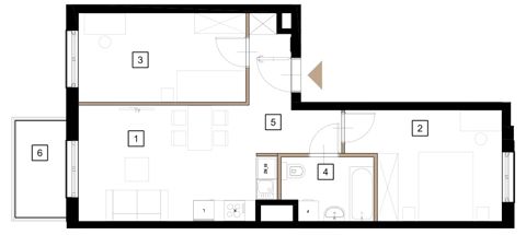 Plan 3 pok. 55m²
