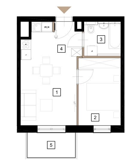 Plan 2 pok. 35m²
