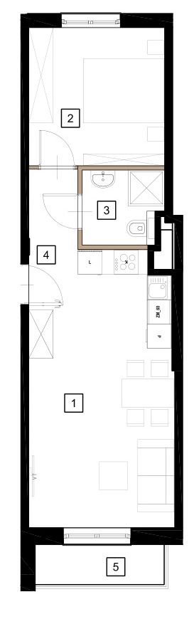 Plan 2 pok. 42m²