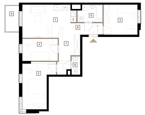 Plan 4 pok. 73m²