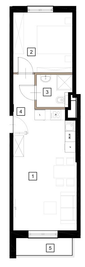Plan 2 pok. 42m²
