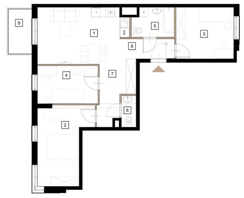 Plan 4 pok. 73m²
