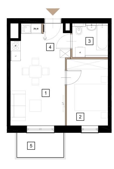 Plan 2 pok. 35m²