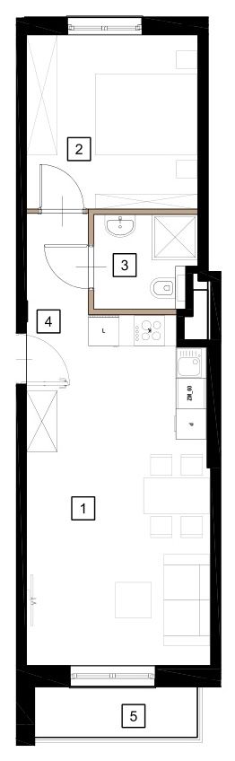 Plan 2 pok. 42m²