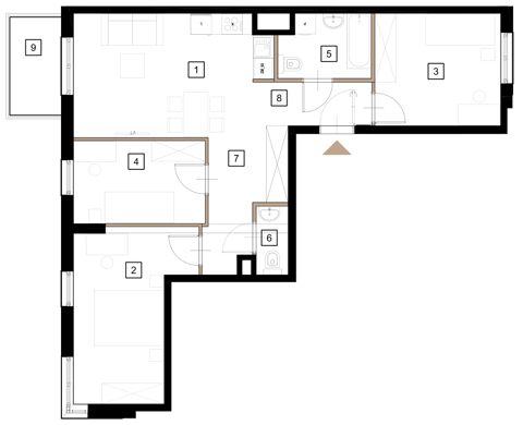 Plan 4 pok. 73m²