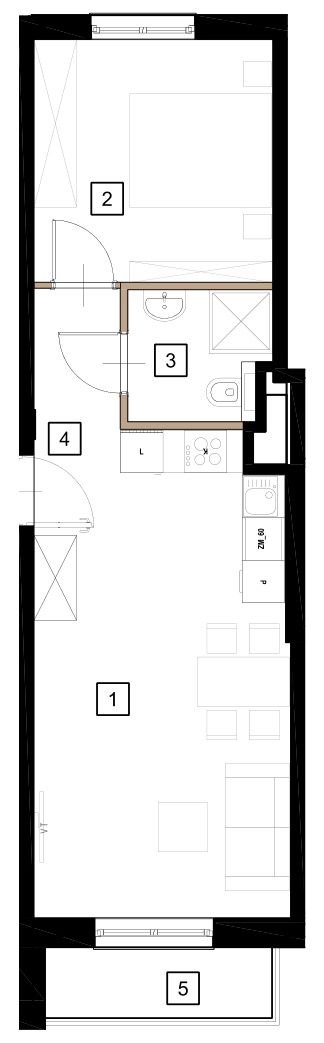 Plan 2 pok. 42m²