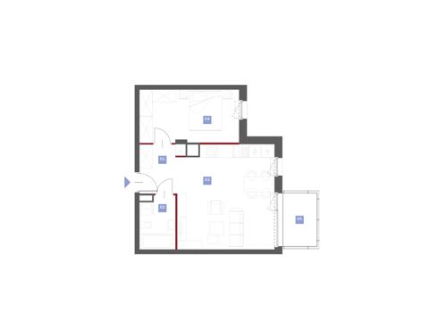Plan 2 pok. 48m²