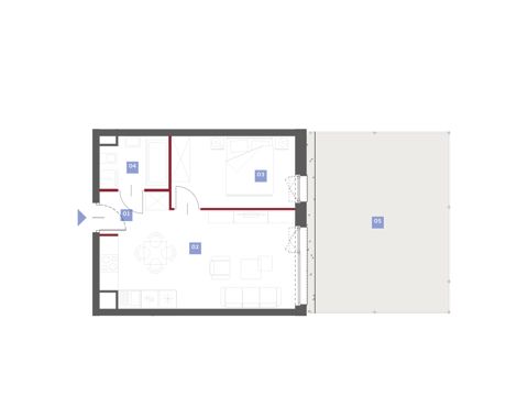Plan 2 pok. 40m²