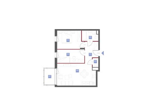 Plan 3 pok. 59m²