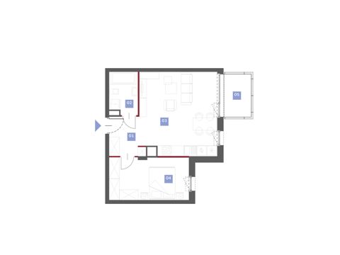 Plan 2 pok. 49m²