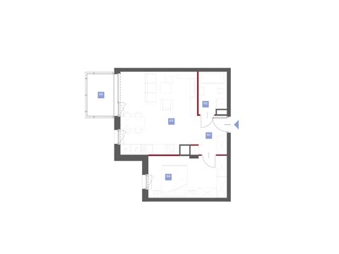 Plan 2 pok. 48m²