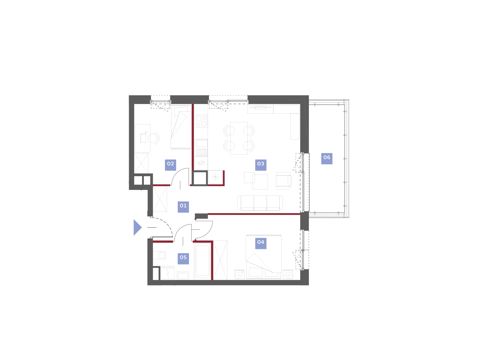 Plan 3 pok. 56m²