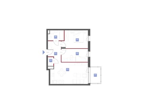 Plan 3 pok. 59m²