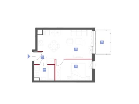 Plan 2 pok. 40m²