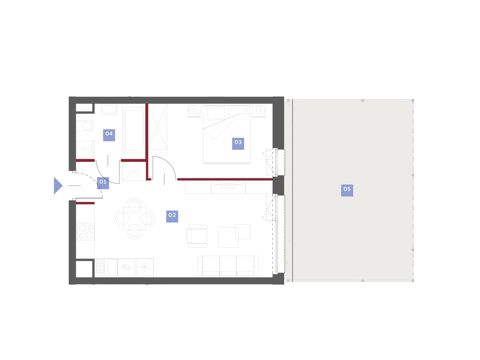 Plan 2 pok. 40m²
