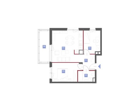 Plan 3 pok. 56m²